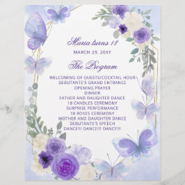 Programa de Cerimônia de Rosas e Velas de Purple F