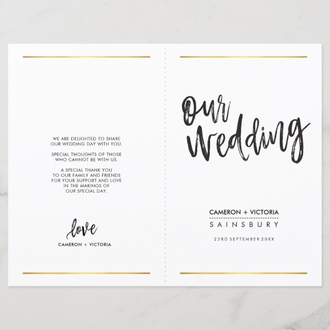 PROGRAMA DE CERIMÔNIA DO CASAMENTO tipo simples co (Frente)