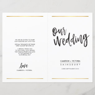 PROGRAMA DE CERIMÔNIA DO CASAMENTO tipo simples co