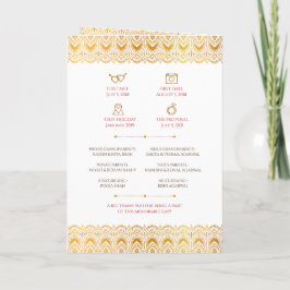 Programa de Cerimônia Hindu como guia de Casamento
