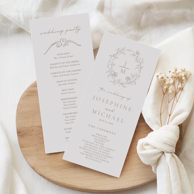 Programa de Cerimônia & Recepção de Casamento Sepi (Criador carregado)