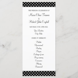 Programa de cerimônias de casamento de bolinhas br