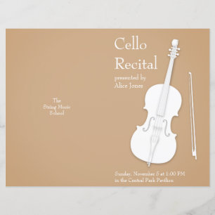 Programa de concerto personalizável do Cello e do
