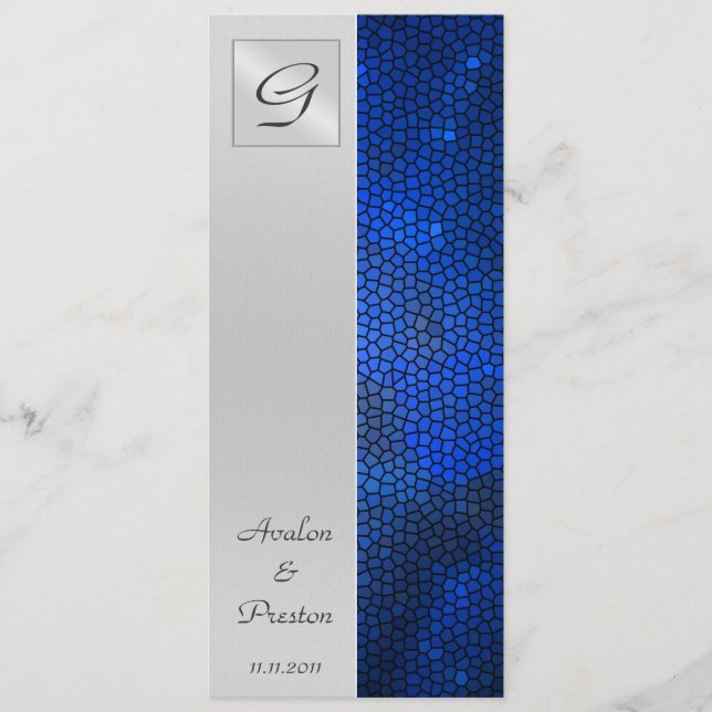 Programa de Convite de Casamento em Vidro Colorido (Frente)