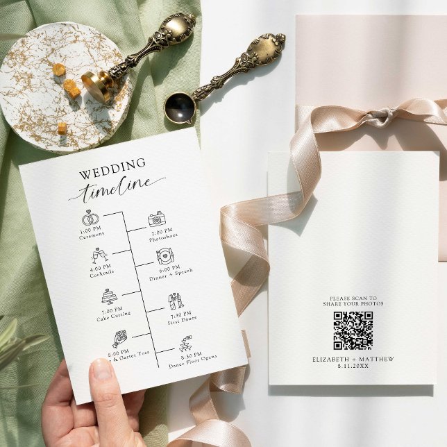 Programa de Cronograma do Casamento Moderno Minima (Criador carregado)