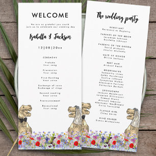 Programa de Dia de Casamento do Tema do Dinossauro