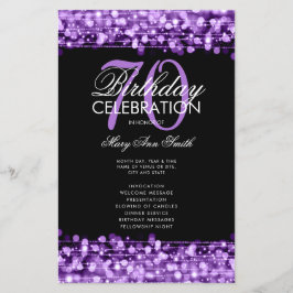 Programa de Festa de Aniversário de 70 anos Elegan