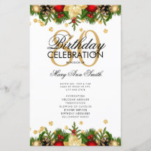 Programa de Festa de aniversário de 80 de Férias D