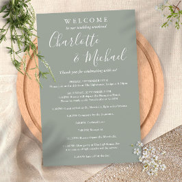Programa de Fim de Semana de Casamento para Convid