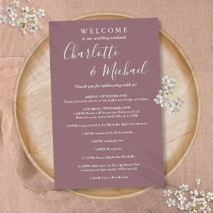 Programa de Fim de Semana de Casamento para Convid