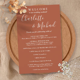 Programa de Fim de Semana de Casamento Terracota S