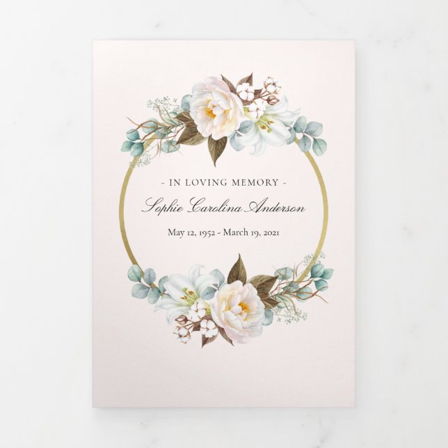 Programa de Flor da Celebração da Vida (Cobrir)