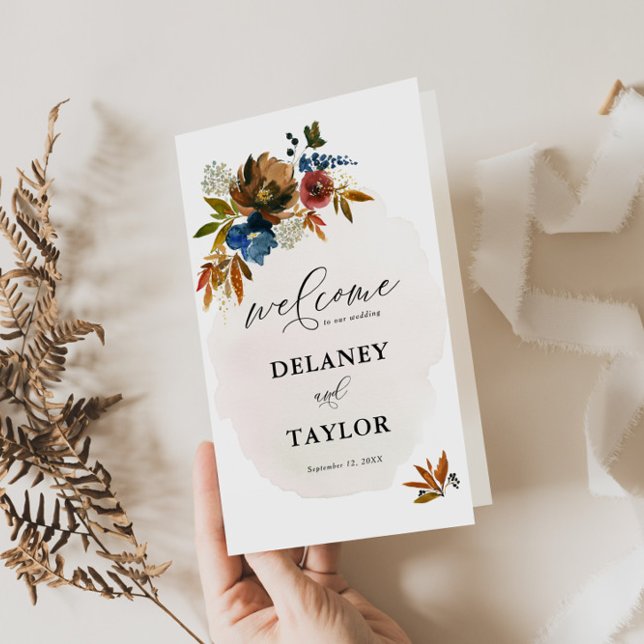 Programa de Folheto de Papel Floral do marinho e R (Criador carregado)