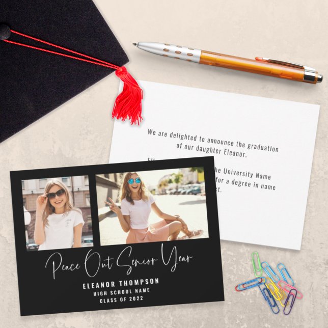 Programa De Foto Peace Out 2 2022 Black Graduation (Criador carregado)