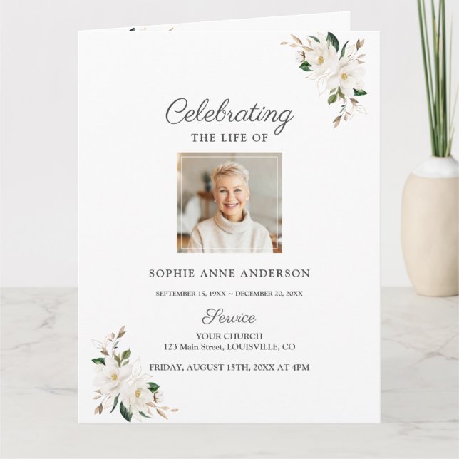 Programa de Fotografia do Serviço Funeral Floral C (Frente)