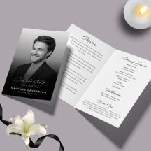 Programa de Funeral de Celebração de Vida Elegante
