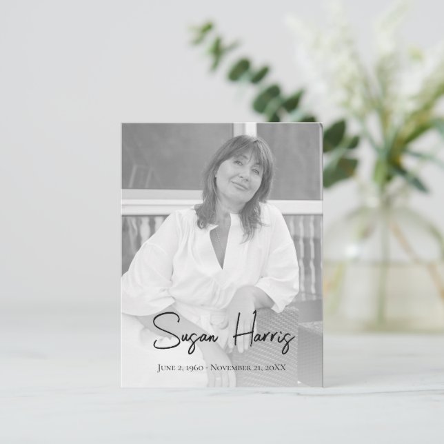 Programa de Funeral de Celebração Moderna da Vida  (Em pé/Frente)