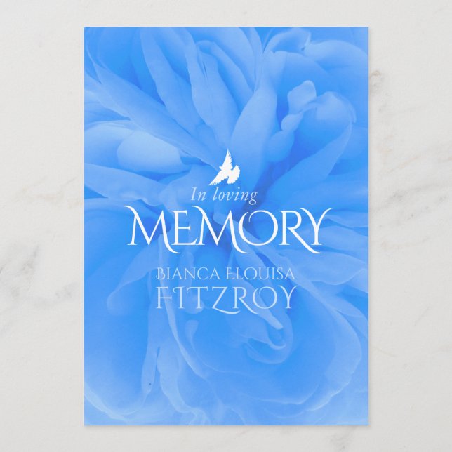 Programa de funeral de rosa púrpura do serviço de  (Frente)