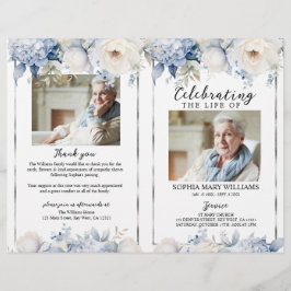 Programa de Funeral Floral Elegante | Ordem de Ser