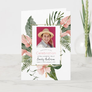 Programa de Funeral Floral Tropical Rosa