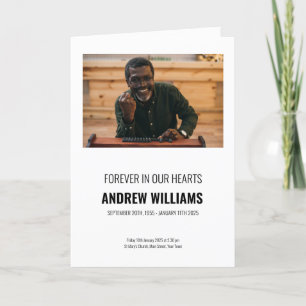 Programa de Funeral   Ordem de Serviço Preto e Bra