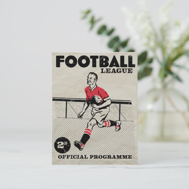 Programa de futebol antigo (Em pé/Frente)