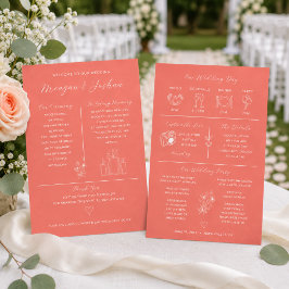Programa de Infográfico de Casamento Coral