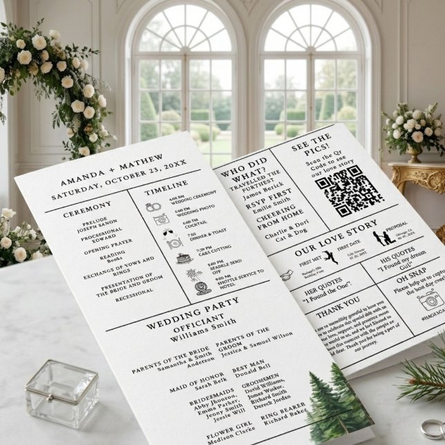 Programa de Infográfico de Casamento na Montanha (Criador carregado)