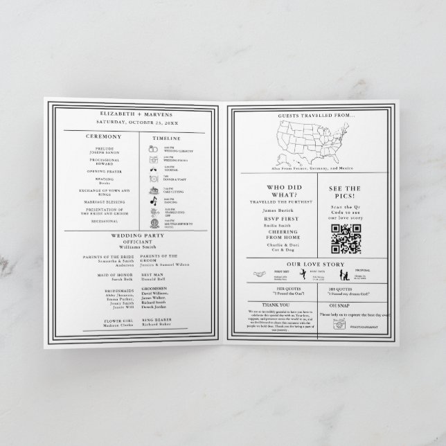 Programa de Infográfico Dobrado para Casamento Mod (Interior)