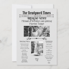 Programa de Jornais de Casamento Personalizado