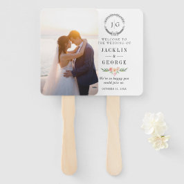 Programa de Leque de Casamento com Foto Personaliz
