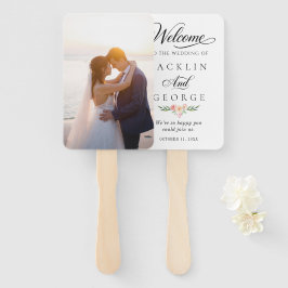 Programa de Leque de Casamento com Foto Personaliz