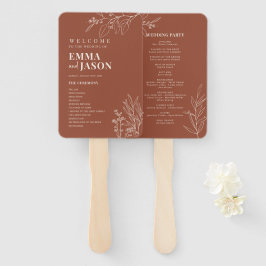 Programa de Leque de Mão de Flor de Terracota para