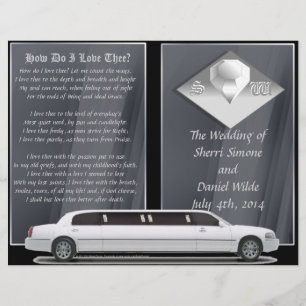 Programa de luxe do casamento (design da Bi-dobra)