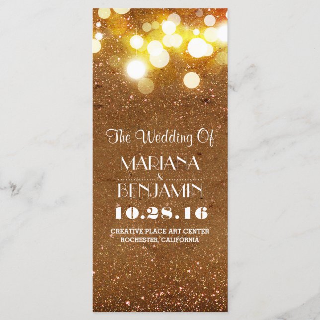 programa de luzes de fio de ouro do shimmer brilha (Frente)