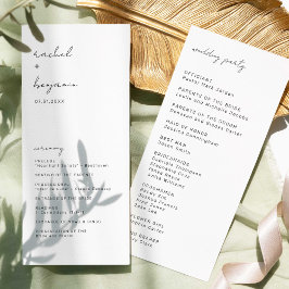 Programa de Manuscrito de Cerimônia de Casamento M
