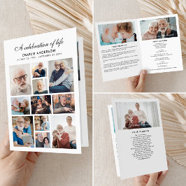 Programa de Memorial/Funeral Dobrado Moderno de 14