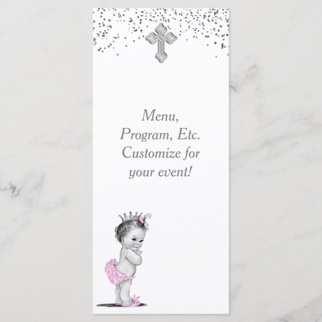 Programa de Menu de Batismo de Meninas (Frente)