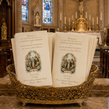 Programa de Missa Nupcial de Casamento Católico em