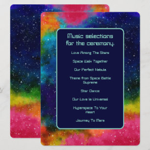Programa de Música de Casamento Galáctico Sci-Fi