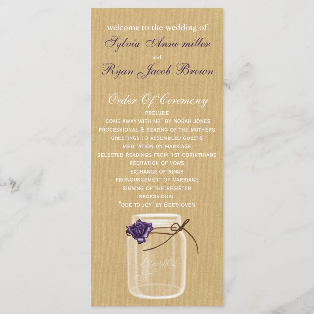 programa de núpcias de mason e rosa (Frente)