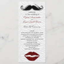 programa de núpcias de stripes de zebra para beijo