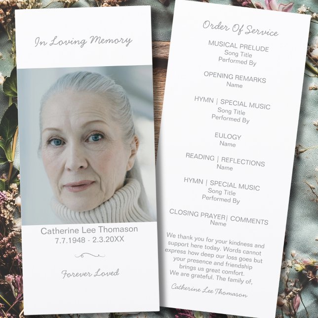 Programa de Ordem de Serviço de Memorial de Foto S (Simple Photo Memorial Order Of Service Program
)