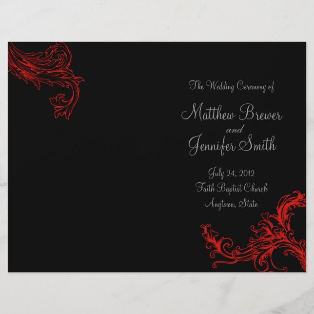 Programa de Ordem de Serviço e Cerimônia de Casame (Frente)