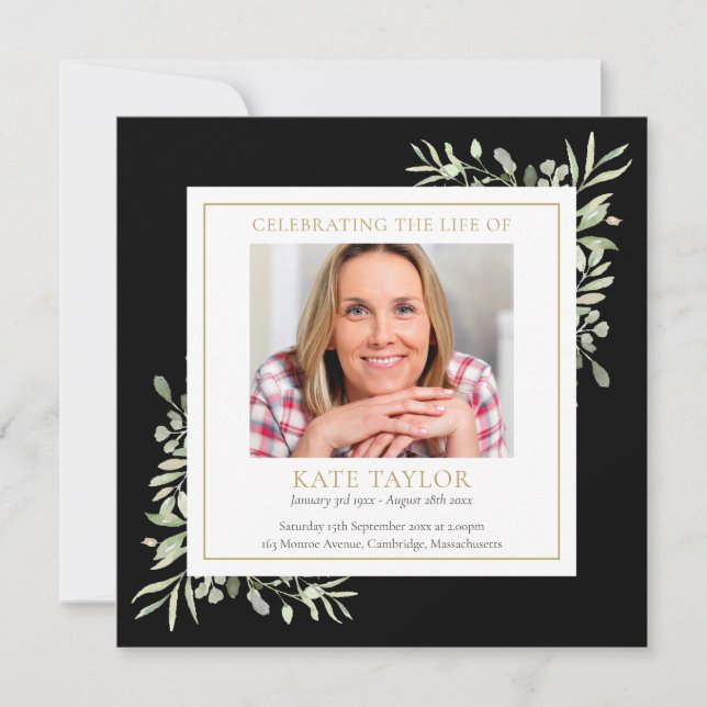 Programa de Ordem de Serviço Memorial do Funeral N (Frente)