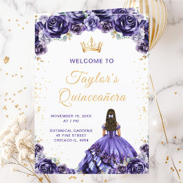 Programa de Quinceañera da Princesa Floral Roxa Es