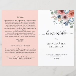 Programa de Quinceanera Floral Espanhol, Escamudo