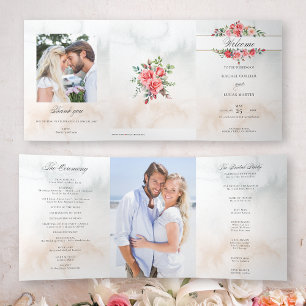 Programa de rosas e caligrafia rosa com aquarelas