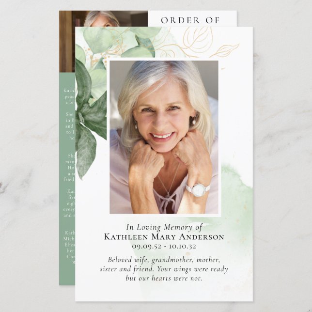 Programa de Serviço Fotográfico Memorial Verde Eco (Frente/Verso)