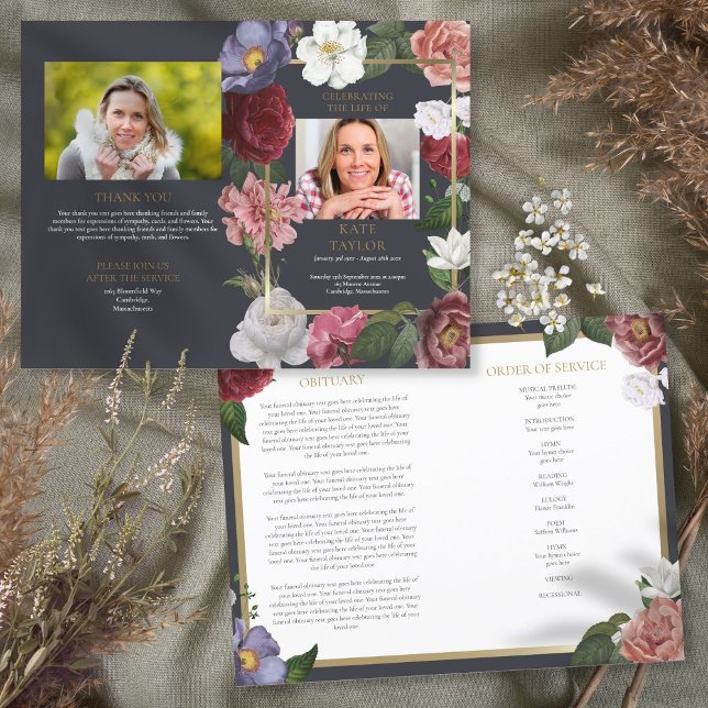 Programa de Serviço Funerário de Ordem Floral Memo (Criador carregado)